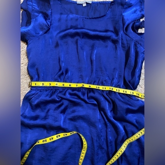 NY Collection Royal Blue Dress Size L - Picture 4 of 6